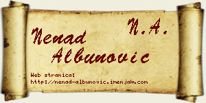 Nenad Albunović vizit kartica